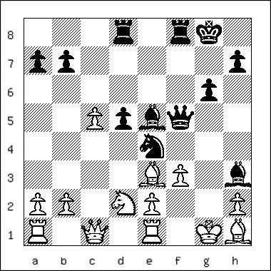 chess diagram of position leading to a David and Goliath Mate