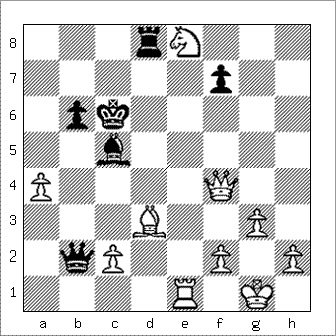 chess diagram of position leading to Anastasia's Mate