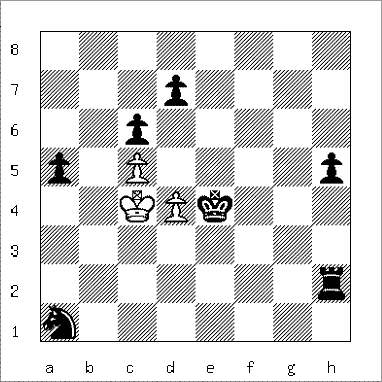chess diagram of position leading to an Arabian Mate