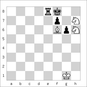 b&w chess diagram of a Minor Piece Mate pattern
