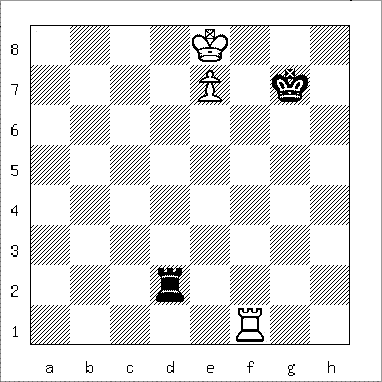 b&w chess diagram of the Lucena position