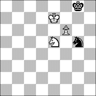 b&w chess diagram of Queen vs two Rooks endgame