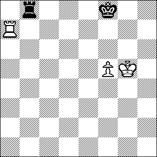 b&w chess diagram of Roon and Bishop, Queen or King-pawn vs Rook endgame