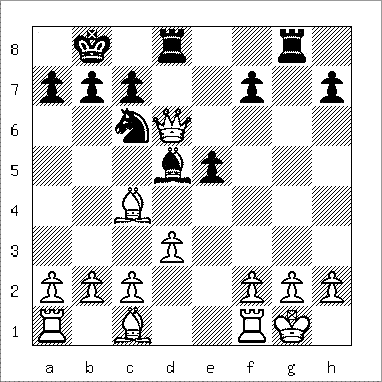 chess diagram of position leading to Pillsbury's Mate