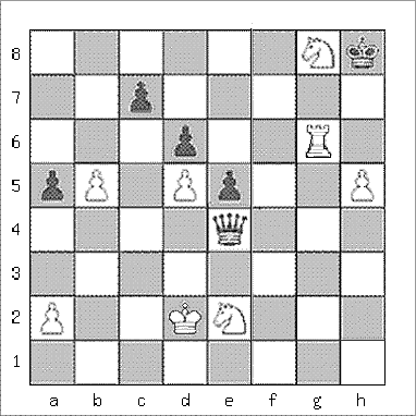 chess diagram of position leading to an Arabian Mate
