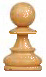 Photograph of the Pawn chess piece (Staunton pattern)