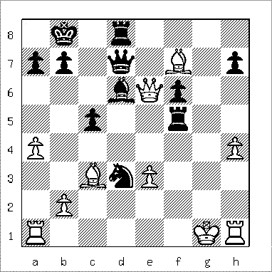 chess diagram of position leading to an Epaulette Mate