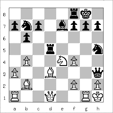chess diagram of position leading to Morphy's Mate