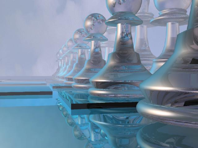 color photograph of chess pieces as digital art