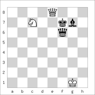 b&w chess diagram of the Dovetail Mate pattern