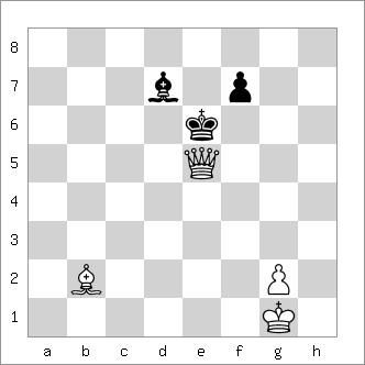 b&w chess diagram of the Gueridon Mate pattern