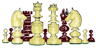 graphic of the six types of chess pieces in a group, on CCLA's web page How to Play Chess