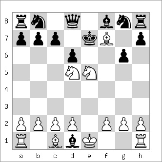 b&w chess diagram of Legal's Mate pattern