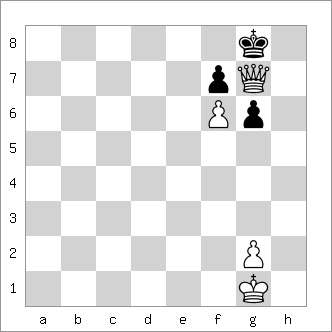 b&w chess diagram of Lolli's Mate pattern